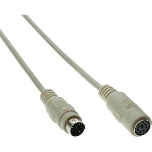 Naar omschrijving van 13345 - InLine PS/2 kabel,  M/V, beige, 5m