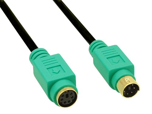 Naar omschrijving van 13342H - InLine PS/2 kabel,  M/V, zwart/groen, vergulde contacten, 2m