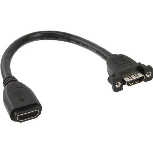 Naar omschrijving van 17600Q - InLine HDMI Adapter Type A female to A female with flange 0.2m