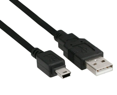 Naar omschrijving van 33107K - InLine USB 2.0 Mini-Kabel,  Male A an Mini-B Male (5pol.), zwart, 0,5m