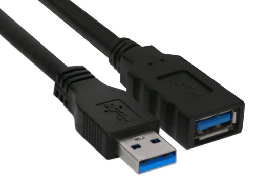 Naar omschrijving van 35605 - InLine USB 3.0 kabel,  AM/AF, zwart, 0.5m