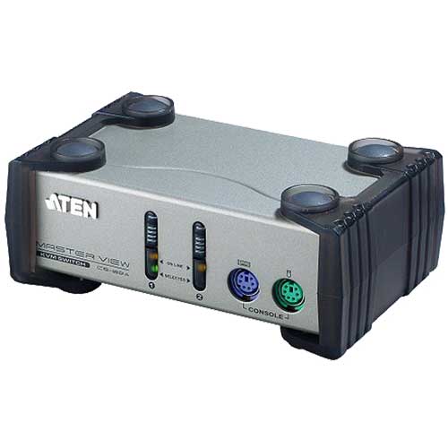 Naar omschrijving van 60615A - KVM Switch, ATEN, 2-fold, CS82A, PS/2