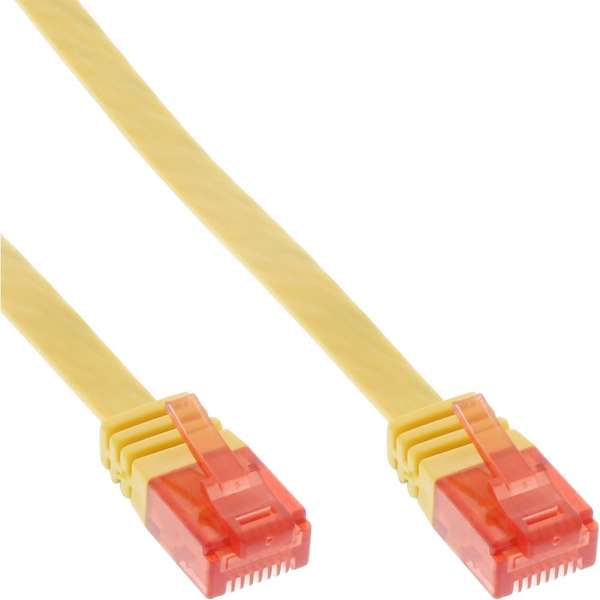 Naar omschrijving van 71603Y - InLine Platte patchkabel,  UTP, Cat. 6, geel, 3m