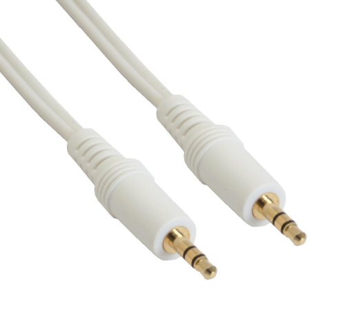 Naar omschrijving van 99936W - InLine Audiokabel,  3.5mm M/M, Stereo, wit/goud, 2.5m