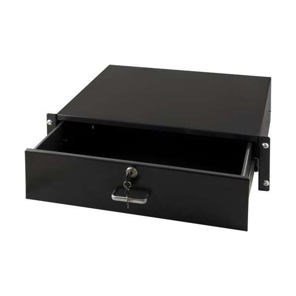 Naar omschrijving van AST19-DR03 - 3HE, afsluitbare lade voor 19 inch server- en patchkasten