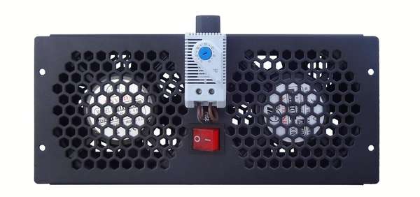 Naar omschrijving van AST19-FT-2TM - Ventilatorunit 2v zwart met thermostaat