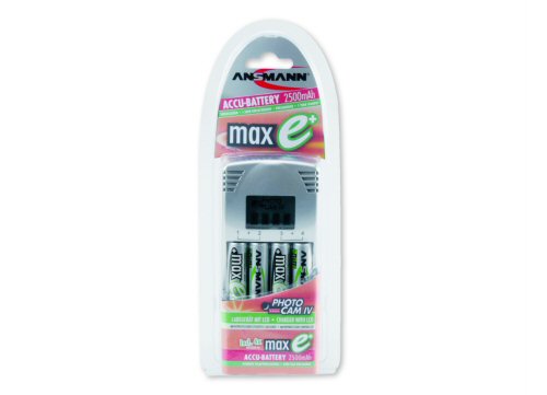 Naar omschrijving van 01091G - Ansmann PhotoCam IV incl. 4x AA 2500mAh maxE+