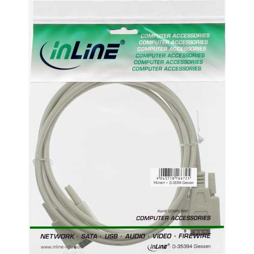 Naar omschrijving van 12212 - InLine SeriÃ«le kabel,  DB9 M/M, 1:1, 2m