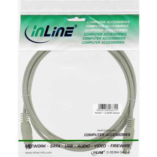 Naar omschrijving van 13335 - InLine PS/2 kabel, recht, MD6M/M, 5m, beige