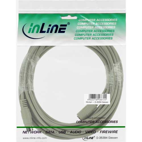 Naar omschrijving van 13346 - InLine PS/2 kabel,  M/V, beige, 15m