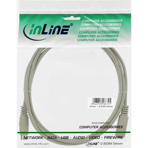 Naar omschrijving van 13345 - InLine PS/2 kabel,  M/V, beige, 5m