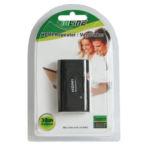 Naar omschrijving van 17675B - InLine HDMI Repeater,  max. 30m