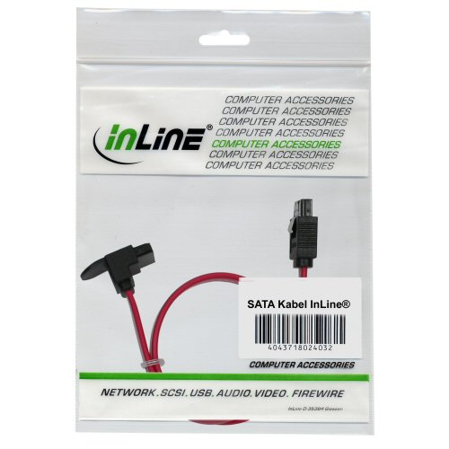 Naar omschrijving van 27305W - InLine SATA 6Gb/s kabel,  met vergrendeling, haaks, 0.5m