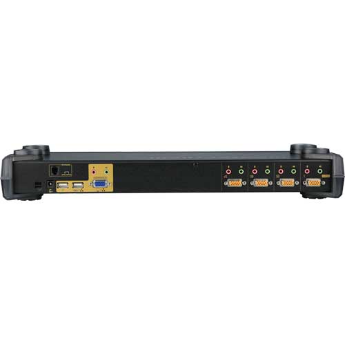 Naar omschrijving van 60654R - KVM Switch, 4-fach, ATEN CS1754, PS/2, USB, Audio, 19Inch Version
