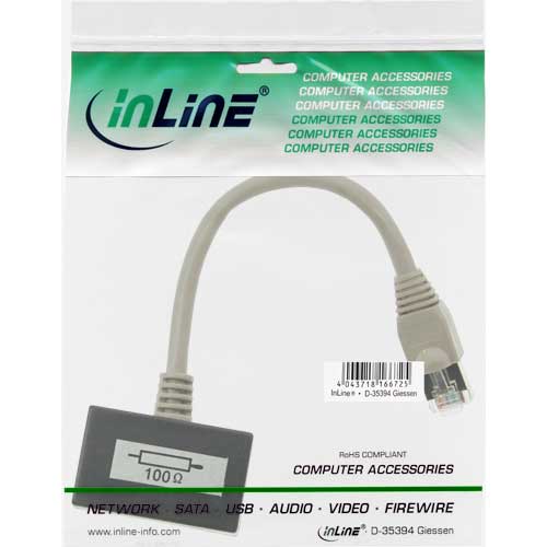 Naar omschrijving van 69932 - InLine ISDN verdeeldoos,  1 -> 2, 0.15m, met weerstanden