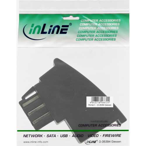 Naar omschrijving van 69948A - InLine TAE-F adapter  TAE-F stekker naar RJ11 socket, voor geÃ¯mporteerde telefoons