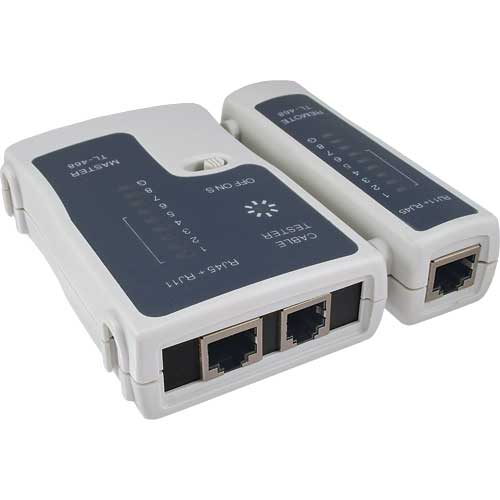 Naar omschrijving van 79998A - InLine Tester for RJ45 with 9 LED, with bag