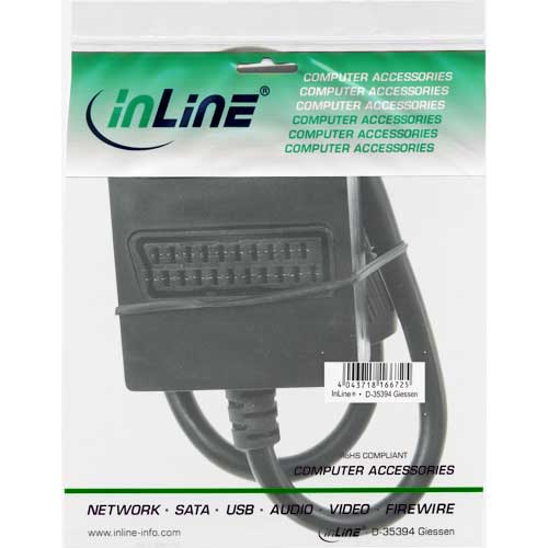Naar omschrijving van 89977 - InLine Scart splitter,  2-poorts, 0.5m