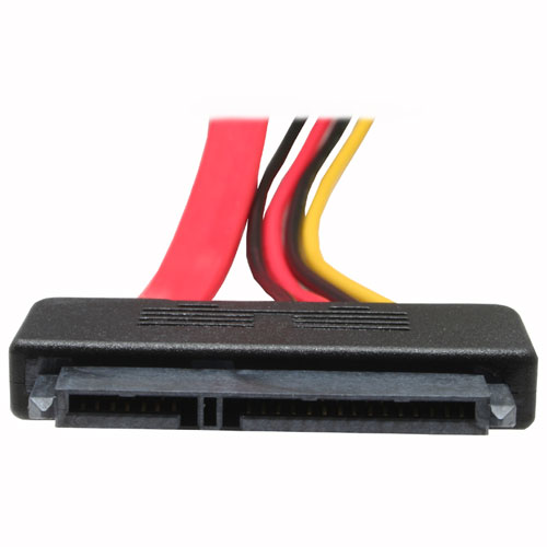 Naar omschrijving van 29695 - InLine SATA kabel,  met gegevens- en voedingsconnector, 50+15cm