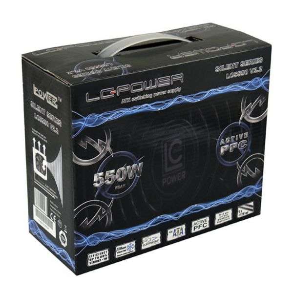 Naar omschrijving van 26692M - Power supply ATX PFC LC-Power SILENT LC5550 V2.2, 80 PLUS BRONZE, black, 550W