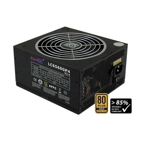 Naar omschrijving van 26698K - LC-Power Netzteil, LC6560GP4 V2.4 - GP4-Serie, ATX, 140mm, 560W, modulares Kabel