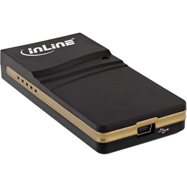 Naar omschrijving van 33283 - InLine USB Graphics Card USB 2.0 to DVI with DVI to VGA & DVI to HDMI Adapter