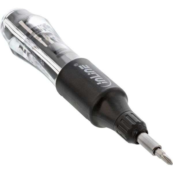 Naar omschrijving van 43090 - InLine Ratchet screwdriver 10in1 mini, with bit quick change system