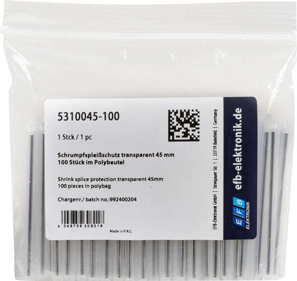 Naar omschrijving van 53100-91-100 - Splicebeschermer, krimp lengte 45mm 100st incl box