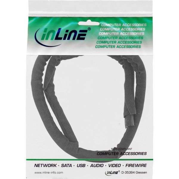 Naar omschrijving van 59995C - Self Closing Sleeving, black, 25mm diameter, 5m