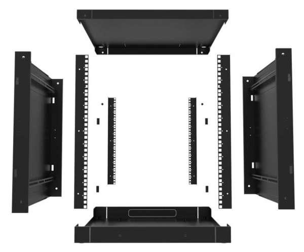 Naar omschrijving van AST19-8042F - 42U, 19Inch serverkast, glazen deur, ongemonteerd  800x1000x1983mm