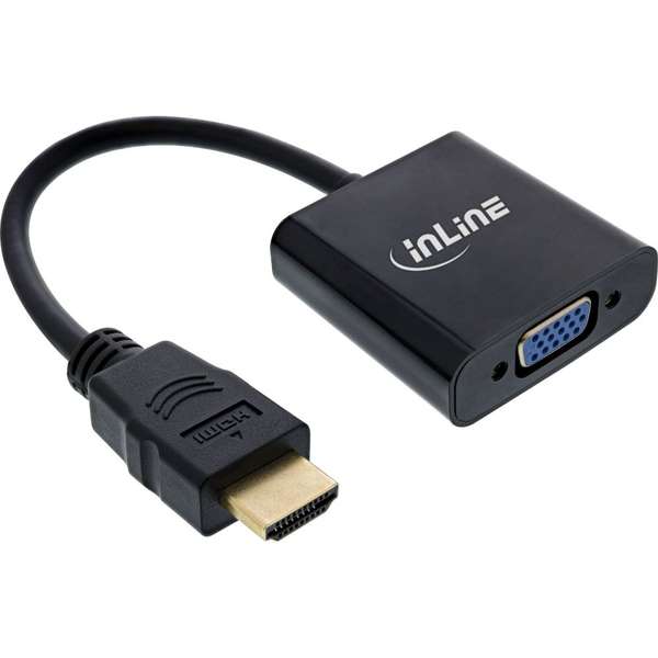 Naar omschrijving van 65003B - InLineÂ® Converter Cable HDMI to VGA, with Audio 0,10m