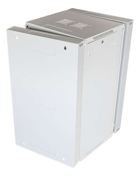 Naar omschrijving van AST19-6622W-WAND - 22HE 19Inch Wandkast, glazen voordeur, (BxDxH) 600x600x1200mm