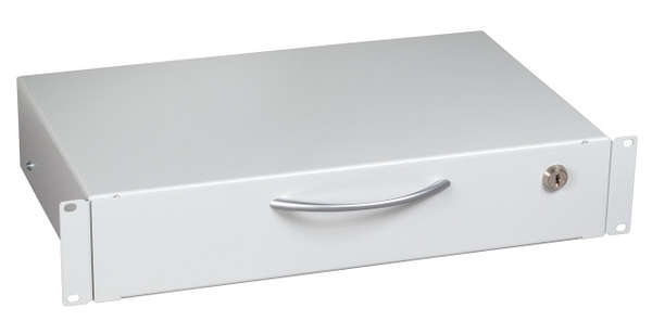 Naar omschrijving van 691646 - 19 inch afsluitbare lade, 1HE, grijs