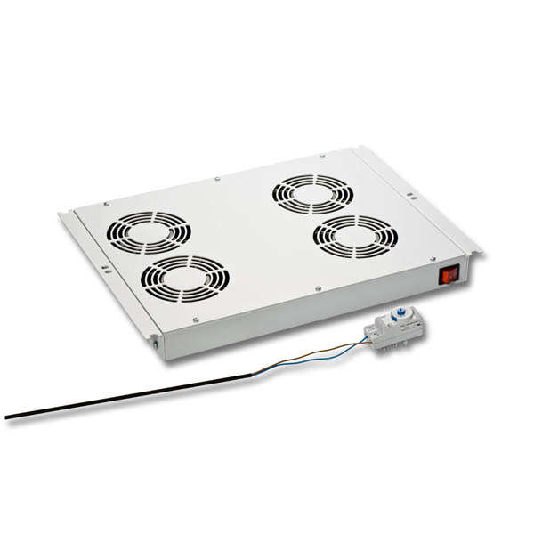 Naar omschrijving van 691655V3 - 19 inch 4-v ventilatorunit Dakmontage grijs