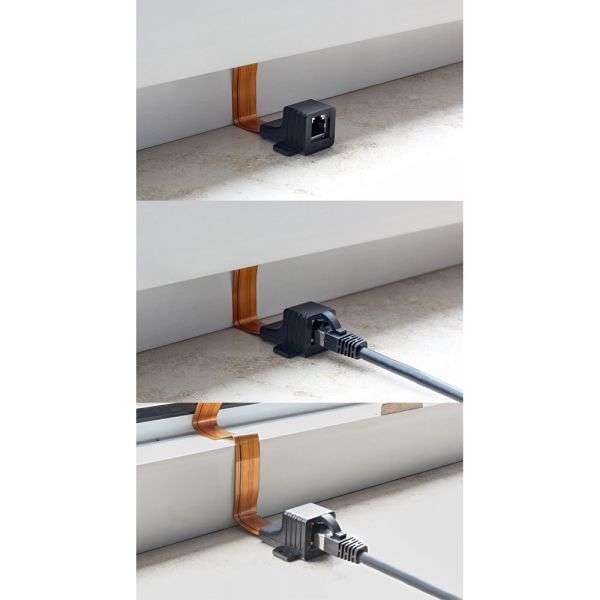 Naar omschrijving van 69991I - Zeer dunne RJ45 kabel voor Raam/Deur, 2x RJ45 V/V, 0.3m