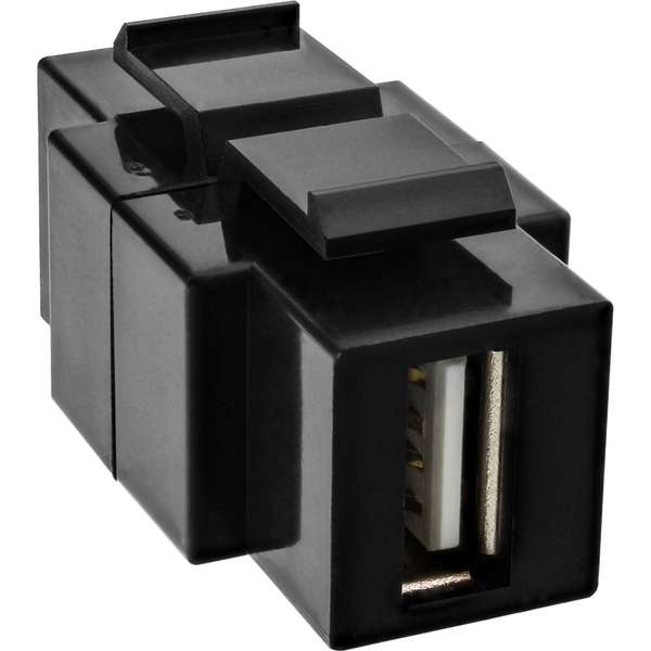 Naar omschrijving van 76201T - USB 2.0 Snap-In module, USB 2.0 A female-USB 2.0 B female, white housing