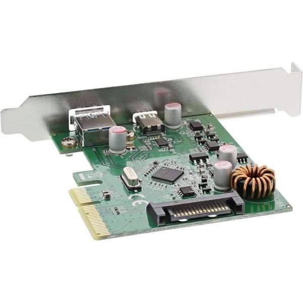 Naar omschrijving van 76660A - InLine USB 3.1 Host Controller 2 Port AF+CF + low profile Bracket PCIe x4