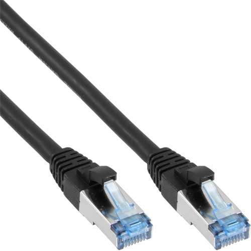 Naar omschrijving van 76802S - Patchkabel Cat.6(A) S-STP/PiMF, InLine, LSZH 500MHz, zwart, 2m