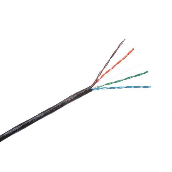 Naar omschrijving van BEL-7965EPE - Belden U/UTP OUTDOOR Cat 6 PE Zwart, 7965EPE per meter