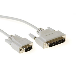 Naar omschrijving van AK1202 - 9 Sub-D Male-25 Sub-D Male met molded kappen 1:1 bedraad 1,80 m