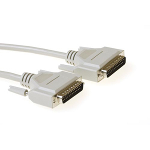 Naar omschrijving van AK4036 - 25 Sub-D Male-25 Sub-D Male met Molded kappen 1:1 bedraad. 10 m