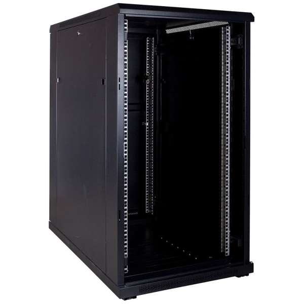 Naar omschrijving van AST19-6022 - 22U, 19Inch serverkast, glazen deur (BxDxH) 600x1000x1094mm
