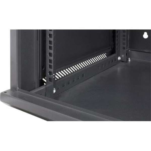Naar omschrijving van AST19-6609 - 9HE 19Inch Wandkast, glazen voordeur, (BxDxH) 600x600x501mm