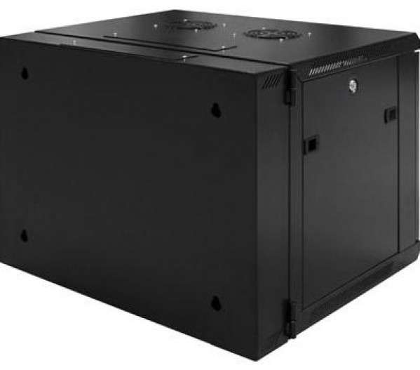 Naar omschrijving van AST19-6612 - 12HE 19Inch Wandkast, glazen voordeur, (BxDxH) 600x600x635mm