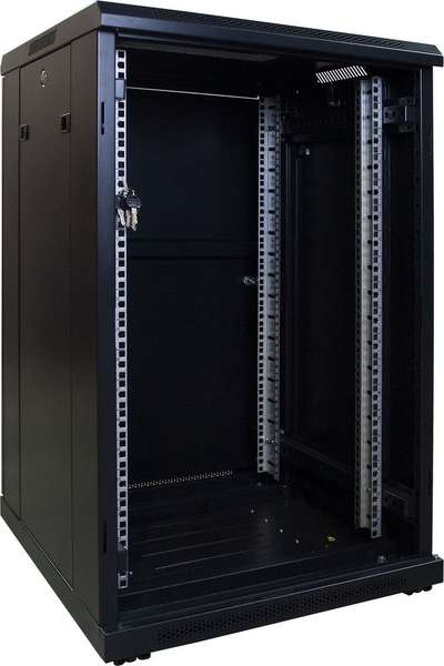 Naar omschrijving van AST19-6618 - 18U, 19Inch serverkast, glazen deur (BxDxH) 600x600x916mm