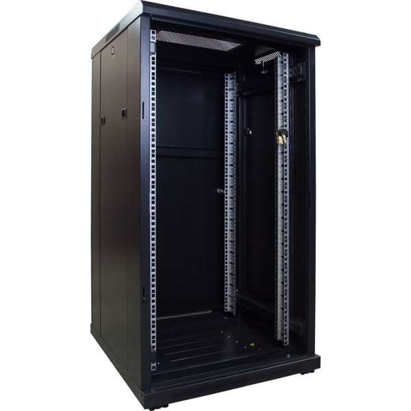 Naar omschrijving van AST19-6622 - 22U, 19Inch serverkast, glazen deur (BxDxH) 600x600x1094mm