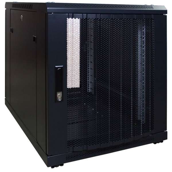 Naar omschrijving van AST19-6812PP - 12U, 19Inch serverkast, geperforeerde deuren (BxDxH) 600x800x643mm
