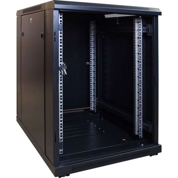 Naar omschrijving van AST19-6815 - 15U, 19Inch serverkast, glazen deur (BxDxH) 600x800x769mm