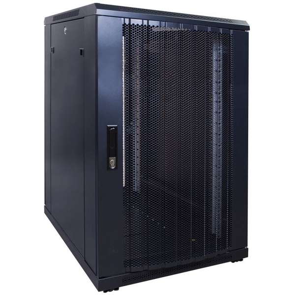 Naar omschrijving van AST19-6818PP - 18U, 19Inch serverkast, geperforeerde deuren (BxDxH) 600x800x916mm