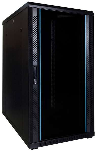 Naar omschrijving van AST19-6822 - 22U, 19Inch serverkast, glazen deur (BxDxH) 600x800x1094mm